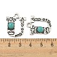 Synthetic Turquoise & Alloy Pendants(PALLOY-H146-01AS-U)-3