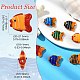 7St&uuml;ck 7 Farben handgefertigte Lampwork-Perlen(LAMP-CJ0003-01)-2