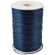 Korean Waxed Polyester Cord, Bead Cord, Prussian Blue, 1.2mm, about 185yards/roll(YC-1.2mm-NO138)