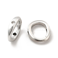 Alloy Bead Frame, Oval, Platinum, 15x12x3.5mm, Hole: 1.8mm(FIND-G048-41P)