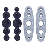 Plastic & Silicone DIY Tools, Homemade Button Tool, Black, 14.7x4.3x1.35cm(TOOL-WH0145-07)