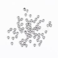 304 Stainless Steel Spacer Beads, Rondelle, Stainless Steel Color, 2x1mm, Hole: 1mm(STAS-H376-37)