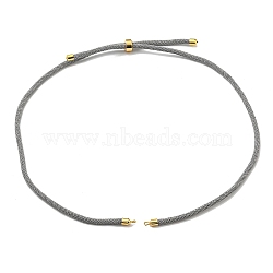 Nylon Cords Necklace Making, with Golden Brass Findings, Long-Lasting Plated, Gainsboro, 22~22.8 inch(56~58cm), Hole: 1.7mm(AJEW-P116-03G-11)