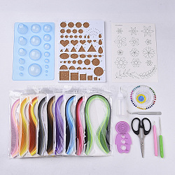 DIY Paper Quilling Strips Sets: Random Color Paper Quilling Strips, Quilling Tool, Mixed Color, 330x232x42mm(DIY-S038-002)