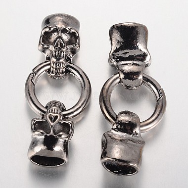 Gunmetal Skull Brass Clasps