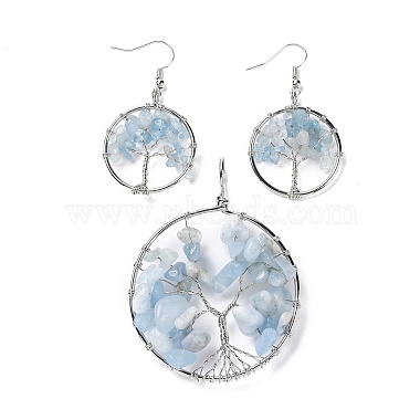 Ring Aquamarine Earrings & Pendants