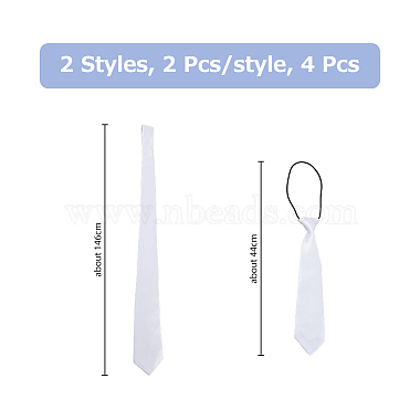 4Pcs 2 Style Polyester Necktie(AJEW-FH0003-24)-2