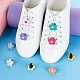 WADORN 28Pcs 14 Styles Flower/Clover PVC Plastic Shoelace Charms(FIND-WR0011-32)-5