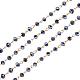 Handmade Rondelle Glass Beads Chains for Necklaces Bracelets Making(AJEW-JB00037-03)-1