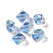 Acrylic Beads, Imitation Baroque Pearl Style, Nuggest, Cornflower Blue, 12x10.5x10.5mm, Hole: 1.3mm(PACR-C008-01B)