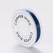 Round Craft Copper Wire, Steel Blue, 26 Gauge, 0.4mm, about 39.37 Feet(12m)/roll(X-CWIR-CW0.4mm-08)