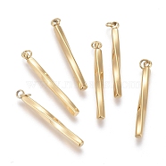 Ion Plating(IP) 304 Stainless Steel Pendants, with Jump Rings, Twist Bar, Golden, 25.5x2x2mm, Hole: 2mm(STAS-F256-021G)