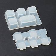 DIY Capslock Keycap Silicone Mold, with Lid, Resin Casting Molds, For UV Resin, Epoxy Resin Craft Making, White, 70x46x14mm(DIY-J006-03)