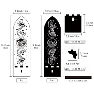 Boho Style Wall Mounted Wood Candle Holder Stand, Detachable Pillar Candle Sconce, Floating Shelf, Mushroom Pattern, Bullet Shape: 36x10x0.7cm, 2pcs(AJEW-WH0378-003)