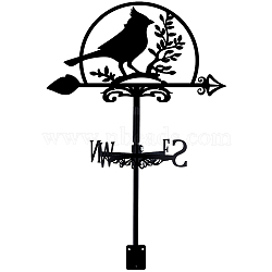 Orangutan Iron Wind Direction Indicator, Weathervane for Outdoor Garden Wind Measuring Tool, Bird, 270x358mm(AJEW-WH0265-005)