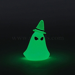 Luminous Halloween Theme  Resin Decorations, Ghost, 35x23mm(LUMI-PW0005-002D)