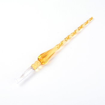 Glass Dip Pen, Yellow, 18.9x1.3x1.3cm