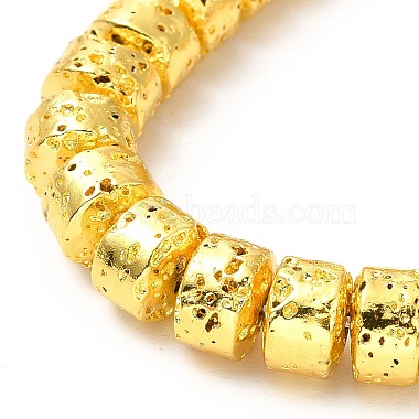 Electroplated Natural Lava Rock Beads Strands(G-G984-12G)-3