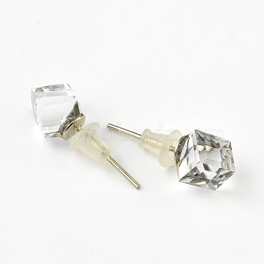 Shiny Glass Rhinestone Stud Earrings(EJEW-F0039-05)-2