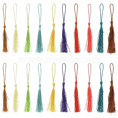 80Pcs Polyester Tassel Decorations(DIY-YW0016-25A)-2