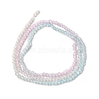 Transparent Gradient Color Glass Beads Strands(GLAA-H021-01A-17)-4