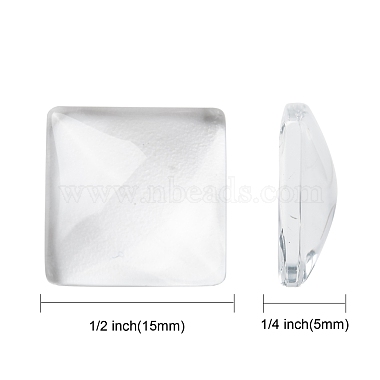 Transparent Glass Square Cabochons(X-GGLA-S022-15mm)-2