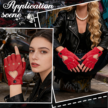 PU Leather Fingerless Gloves(AJEW-CL0003-67A)-5