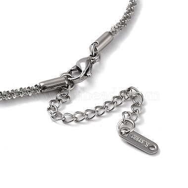304 collar de cadena con eslabones de púas de acero inoxidable(NJEW-D045-06P)-3