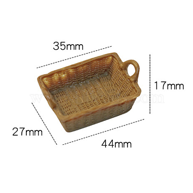 ミニ樹脂模造籐編み収納バスケット(BOTT-PW0002-142B)-3