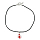 Angel Shape Alloy with Glass Pendant Necklaces(NJEW-JN04560-05)-4