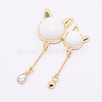 Zinc Alloy Bag Decoration, with Screws, for DIY Handbag Craft Shoulder Bags Hardware Accessories, Cat, Golden, 76.5x45.5x13.5mm(PALLOY-WH0071-50G)