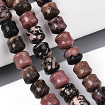 Natural Rhodonite Beads Strands, Column, 9.5~10.5x9.5~10.5mm, Hole: 0.7~0.8mm, about 38~40pcs/strand, 15.35~15.94 inch(39~40.5cm)(G-N353-06A-10)