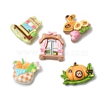 Opaque Resin Cabochons, Garden Decoration, Mixed Shapes, Mixed Color, 20~27x23~29.5x8~10mm
(RESI-B038-01)