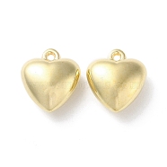 CCB Plastic Pendants, Heart Charms, Golden, 21x19x10mm, Hole: 1.8mm(CCB-C001-09F-G)