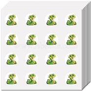 8Pcs Plastic Waterproof Self-Adhesive Picture Stickers, Round Dot Cartoon Decals for Kid's Art Craft, Snake, 150x150mm, Sticker: 25mm, 8 pcs/set(DIY-WH0428-173)