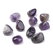 Natural Amethyst Beads, No Hole Beads, Nuggets, Tumbled Stone, Healing Stones for 7 Chakras Balancing, Crystal Therapy, Meditation, Reiki, Vase Filler Gems , 14~26x13~21x12~18mm, about 150pcs/1000g(G-M368-01B)