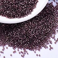 MIYUKI Delica Beads, Cylinder, Japanese Seed Beads, 11/0, (DB2170) Duracoat Silver Lined Dyed Raisin, 1.3x1.6mm, Hole: 0.8mm, about 20000pcs/bag, 100g/bag(SEED-J020-DB2170)