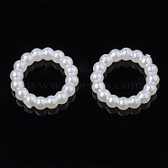 ABS Plastic Imitation Pearl Linking Rings, Ring, Creamy White, 11.5~12x2mm(OACR-S020-01)