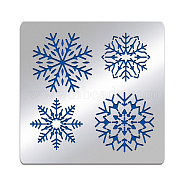 Christmas Theme Stainless Steel Cutting Dies Stencils, for DIY Scrapbooking/Photo Album, Decorative Embossing DIY Paper Card, Matte Style, Stainless Steel Color, Snowflake Pattern, 15.6x15.6cm(DIY-WH0279-065)