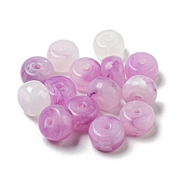 Opaque Acrylic Bead, Rondelle, Orchid, 8x5mm, Hole: 1.6mm(OACR-H037-03H)
