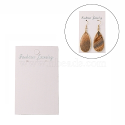 Paper Earring Display Card, about 80mm long, 50mm wide(X-JPC043Y)