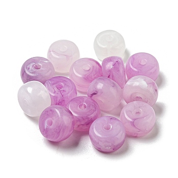 Opaque Acrylic Bead, Rondelle, Orchid, 8x5mm, Hole: 1.6mm