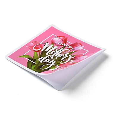 Mother's Day Self-Adhesive Paper Gift Tag Stickers(AJEW-Z019-01D)-3