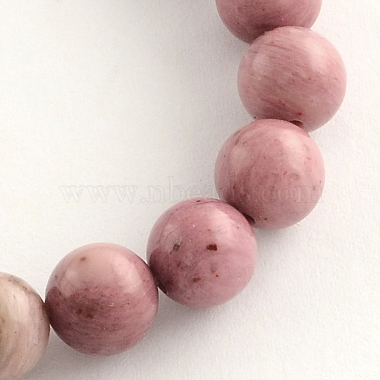 7mm Round Rhodonite Beads