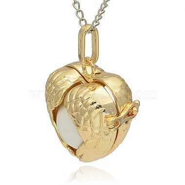 Golden Tone Brass Hollow Heart Cage Pendants(KK-J241-06G)-2