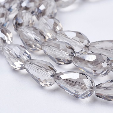 Chapelets de perles en verre galvanoplastique(X-EGLA-D015-15x10mm-34)-2
