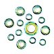 16Pcs 3 Styles Electroplate Glass Linking Rings(GLAA-YW0005-28C)-1