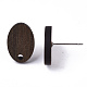 Accessoires de boucles d'oreilles en bois de noyer(X-MAK-N033-006)-4