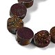 Electroplated Natural Druzy Agate Beads Strands(G-M433-01E)-4