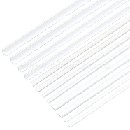 6 Sets 6 Style ABS Plastic Bar Rods, for DIY Sand Table Architectural Model Making, White, 250x2~5x1~3mm, 1set/style(DIY-OC0008-25)
